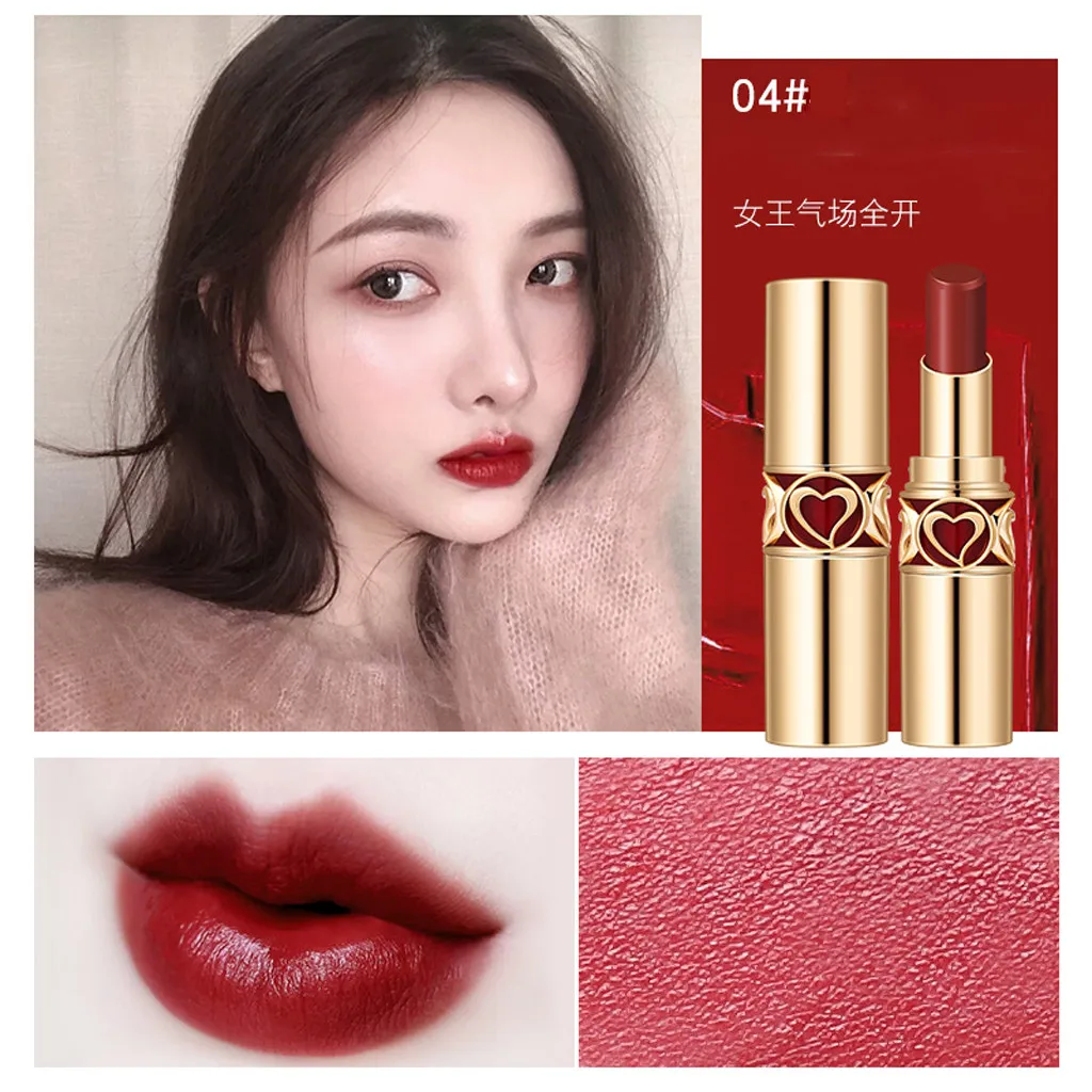 Водостойкая губная помада телесного цвета матовый цвет тыквы Увлажняющая Eat Earth