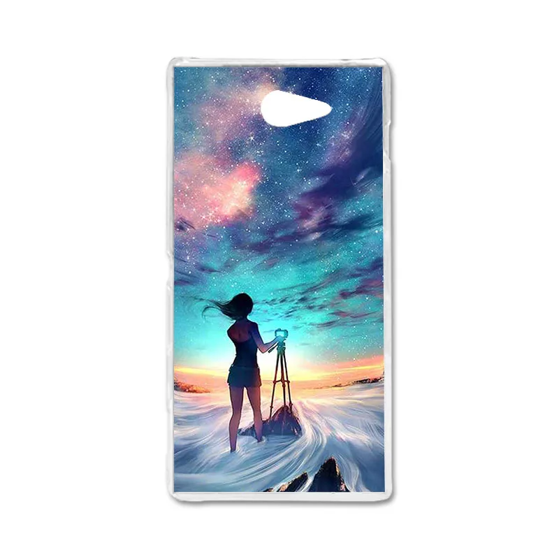 Силиконовый чехол для телефона, чехол для sony Xperia M2 D2302 S50H D2303 D2305 D2306, двойной чехол из ТПУ с милыми животными - Цвет: V040