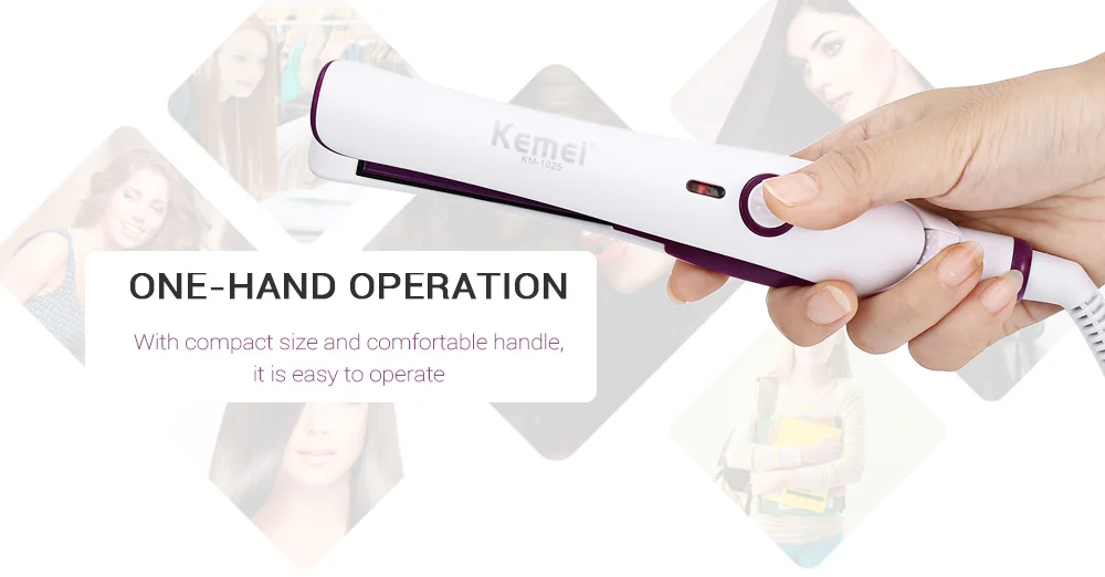 KM-1025 Профессиональный мини Керамический выпрямитель для волос волосы aliborl isee