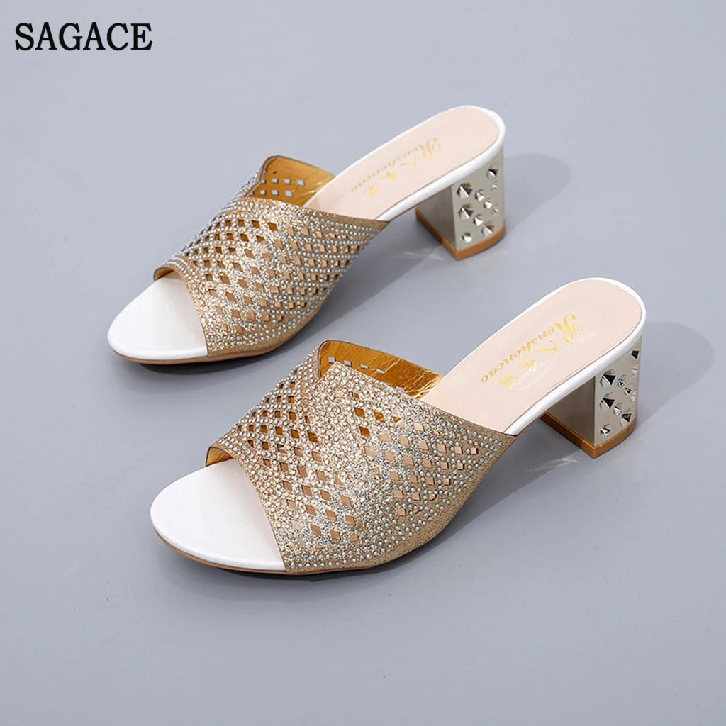 Сандалии SAGACE женские с открытым носком богемные босоножки кристаллами