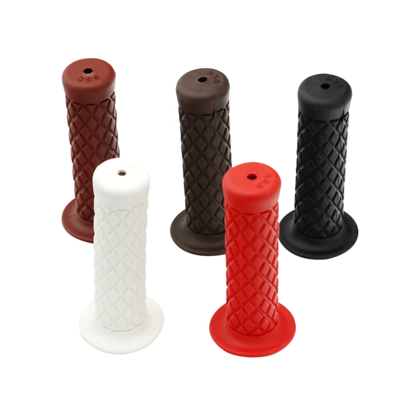 

MotoLovee Universal 7/8" 22MM Vintage Rubber Motorcycle Handle Grips Motorbike Handlebar Grip