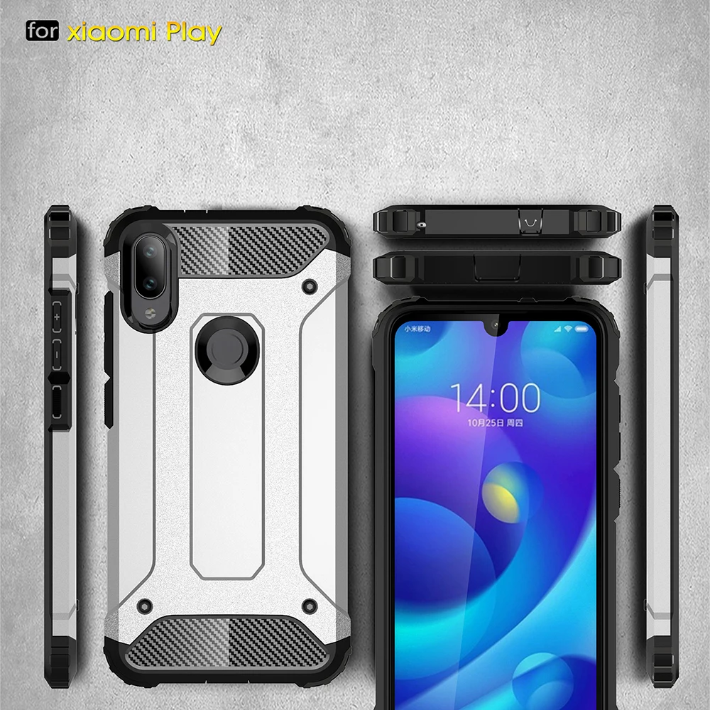 ZGAR чехол для Xiaomi mi играть мягкий силиконовый Жесткий Пластик 2 в 1 Celualr