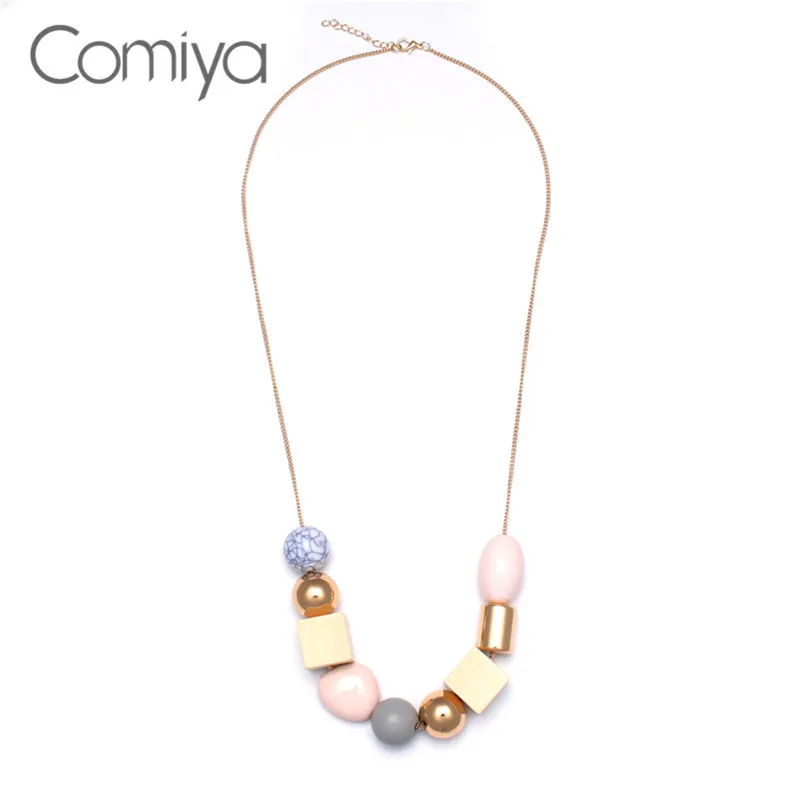 Ожерелье Comiya Boho большие длинные ожерелья для женщин из камней правильной