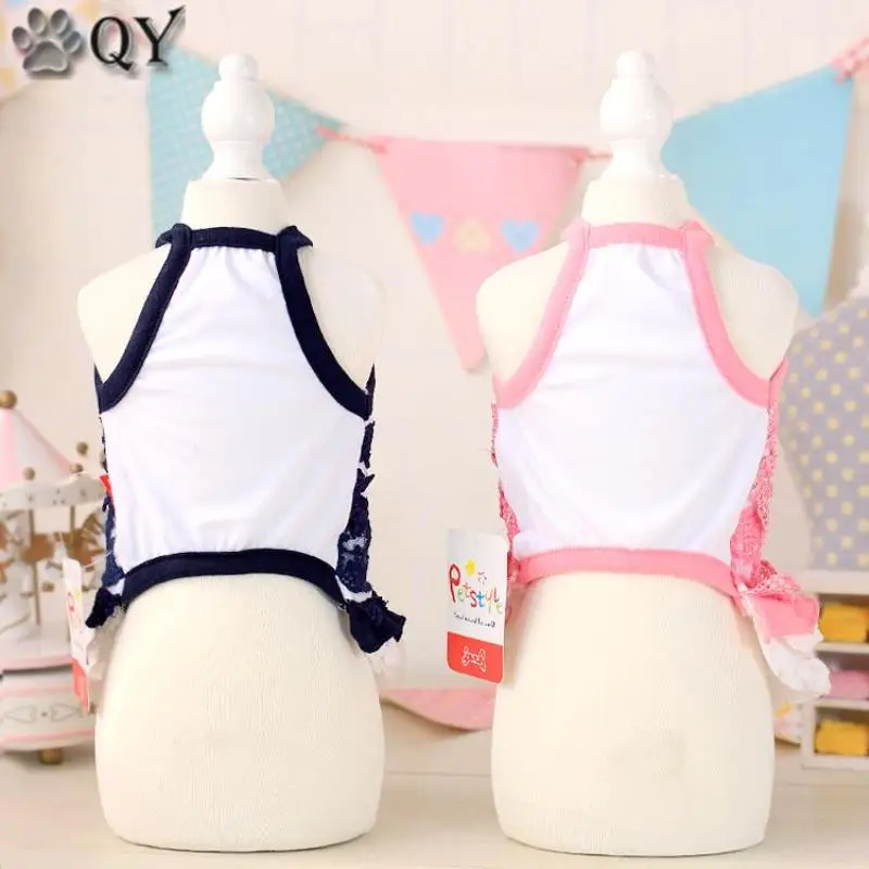 Кружевное платье с бантом для милой собаки товары домашних животных на лето и