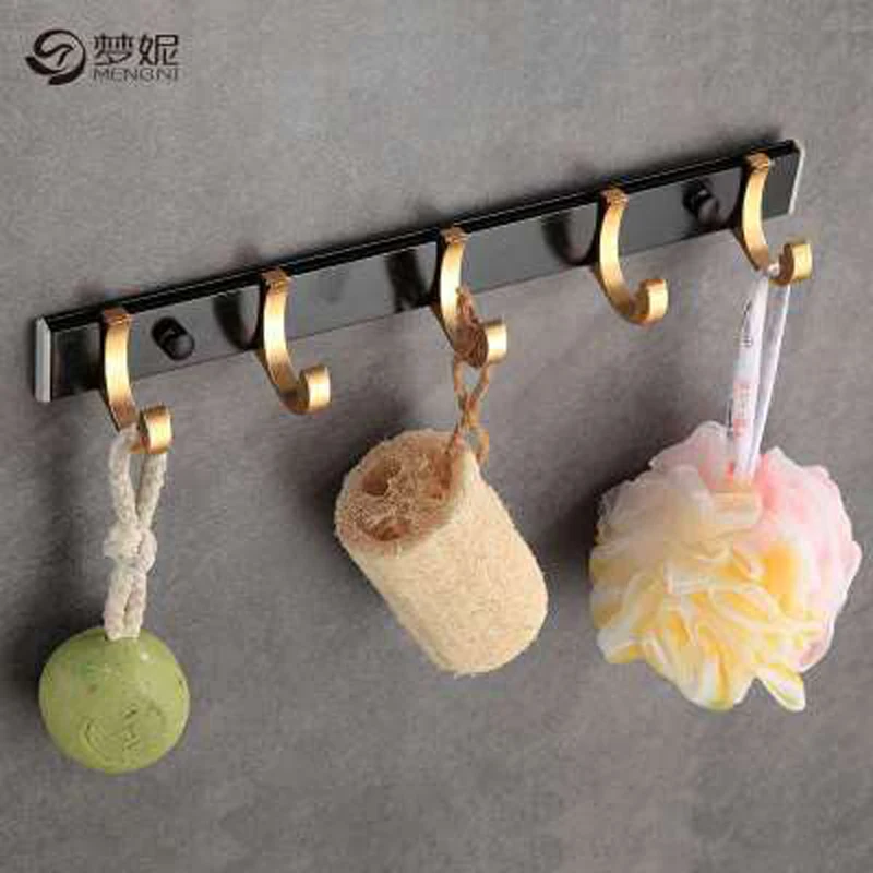 Ванная комната стены Пять ряд Алюминий винт или вискоза крючок губка Полотенца