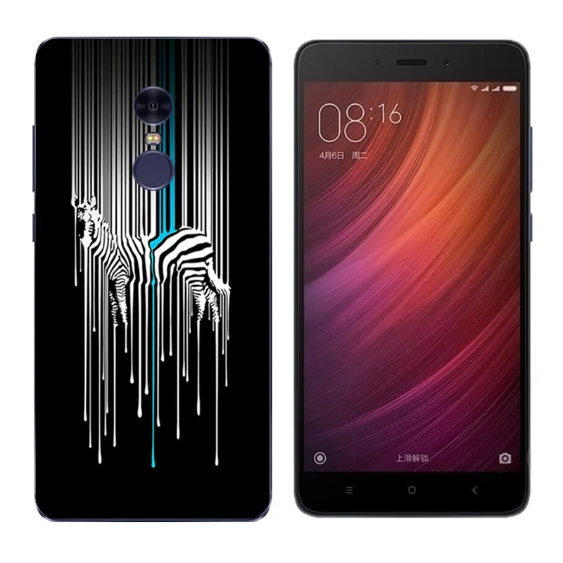 for Xiaomi Redmi Note 4 Case Soft TPU Back Cases 5.5&quot Silicone Cover Expression Printing Bag |