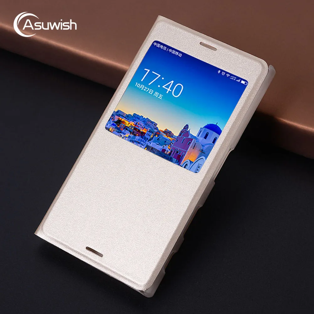Откидной кожаный чехол для телефона Sony Xperia XZ1 Compact XZ 1 Mini ударопрочный роскошный с