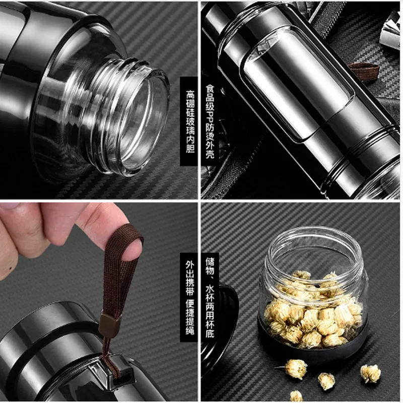 Горячая Распродажа 2017 стеклянная бутылка для воды 430 мл высокопрочная подкладка