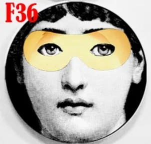 Изысканная мода Milan rosenthal Piero fornasetti тарелки чистый красочный цвет иллюстрации подвесные блюда образец комнаты/дома/отеля украшения - Цвет: Q