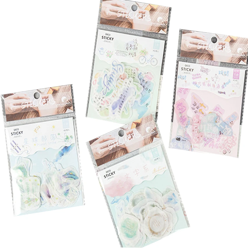 20 пачек/лот модные текст серии стикеры канцелярский подарок для студента дневник