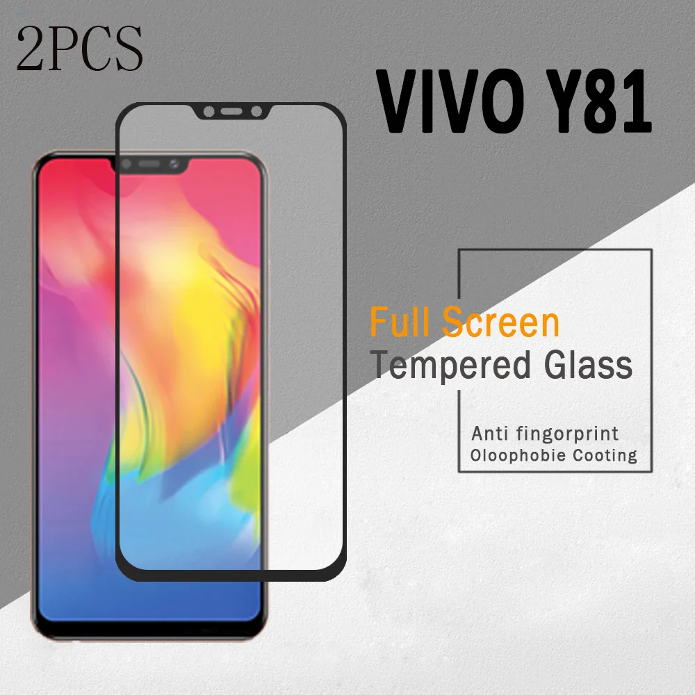 Закаленное стекло 2.5D 9H для Vivo Y81 защитная пленка экрана 2 шт.|Защитные стёкла и