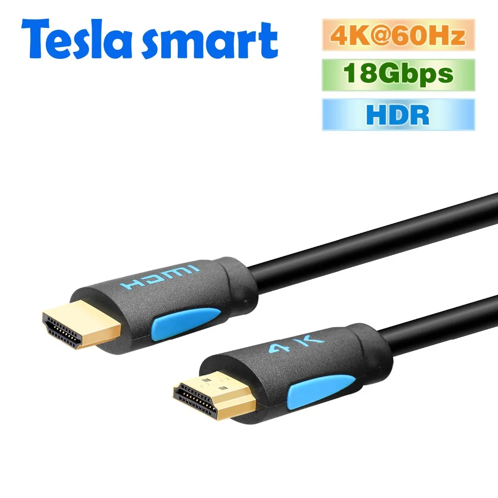 Тесла Smart HDMI кабель 1 5 м 5ft hdmi 2 0 4K@60Hz адаптер 3D для Xbox360 ЖК дисплей PS3 PS4 проектор