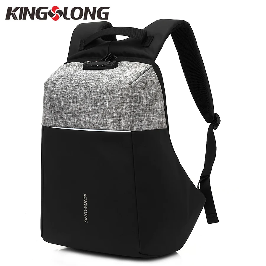 KINGSLONG Новый Анти-Вор Дизайн USB для подзарядки рюкзак замок Для мужчин мода