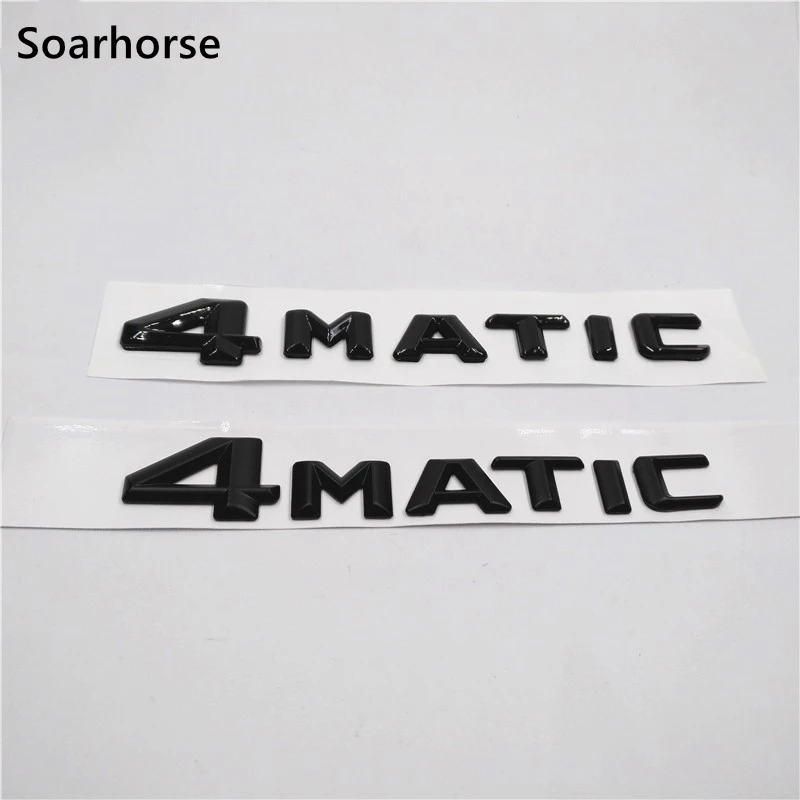 Черная эмблема Soarhorse из АБС пластика с 4matic буквами для Mercedes Benz AMG 3D значок на