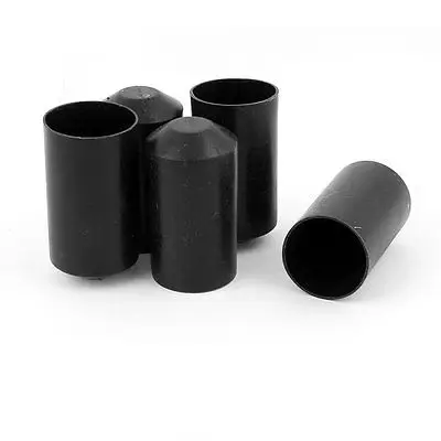 5 Pcs Adhesive Lined Heat Shrink End Cap Black 2:1 40mmx70mm | Обустройство дома