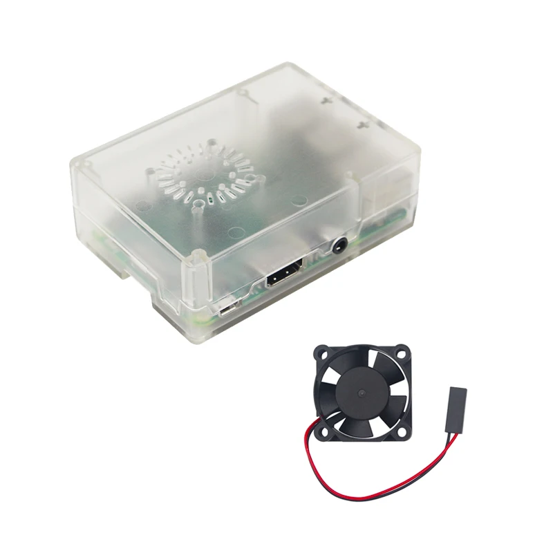 Clear Case with Fan Высокое качество Raspberry Pi 3 ABS Чехол черный/прозрачный/белый пластик Премиум коробка в виде ракушки с процессор вентилятор для Raspberry Pi 3B+ 3B 2B - Цвет: Clear Case with Fan