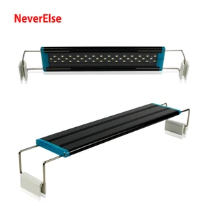 Светодиодный светильник для аквариума, 456 Вт, 18-39 см, 220-240 В, раздвижная лампа с зажимом для аквариума, белый + синий светодиод s