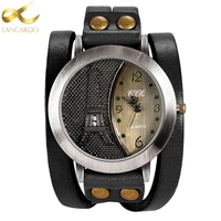 lancardo vintage tower women men watch high quality leather bracelet watch casual wristwatch punk style quartzwatch