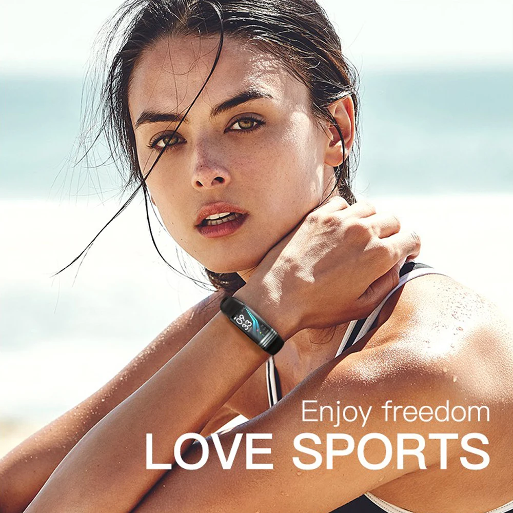 Фитнес Браслет Смарт Шагомер умный Heart Rate Monitor IP67 Водонепроницаемый активности