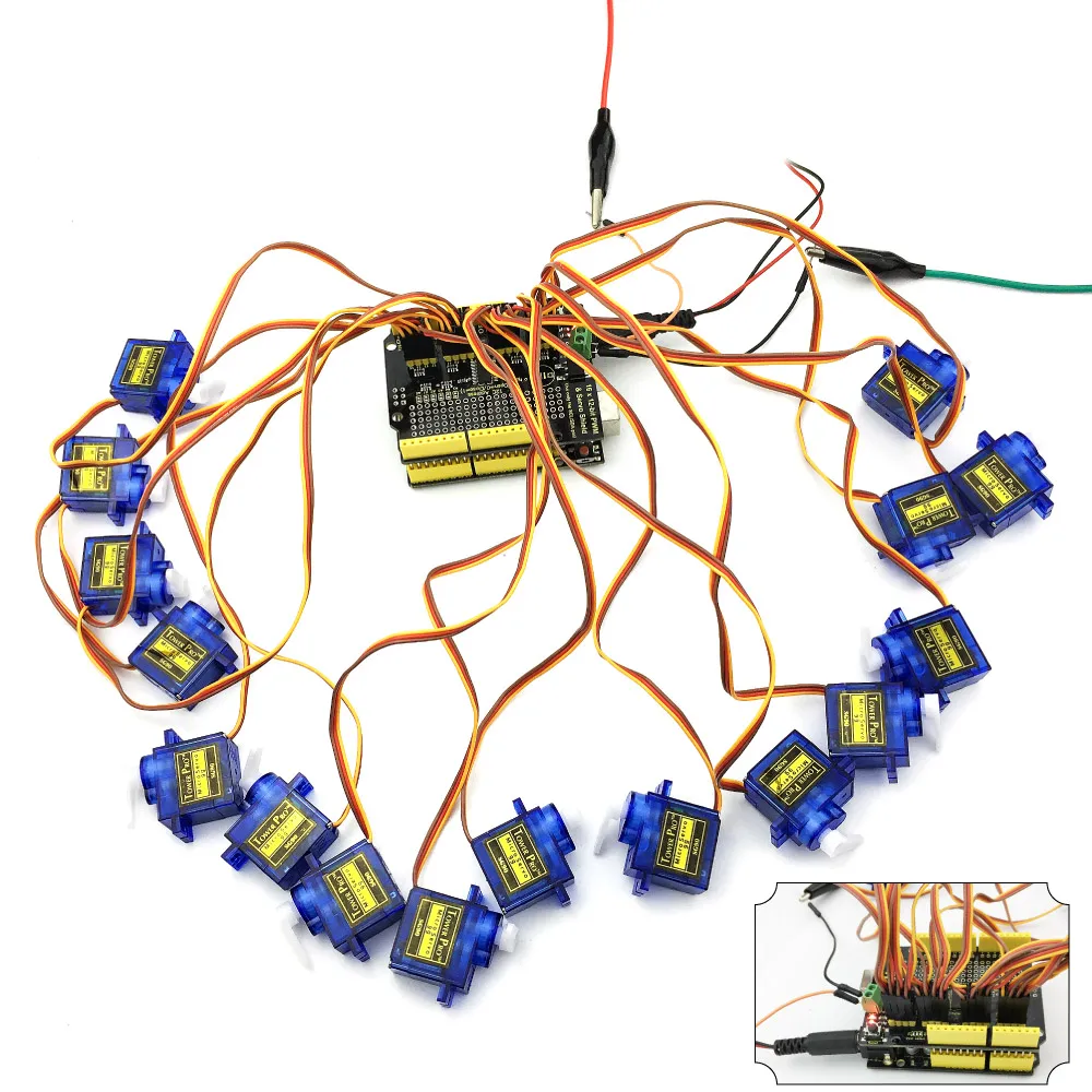 Keyestudio PCA9685 16-канальный серво мотор привода щит I2C для Arduino Raspberry Pi | Компьютеры и