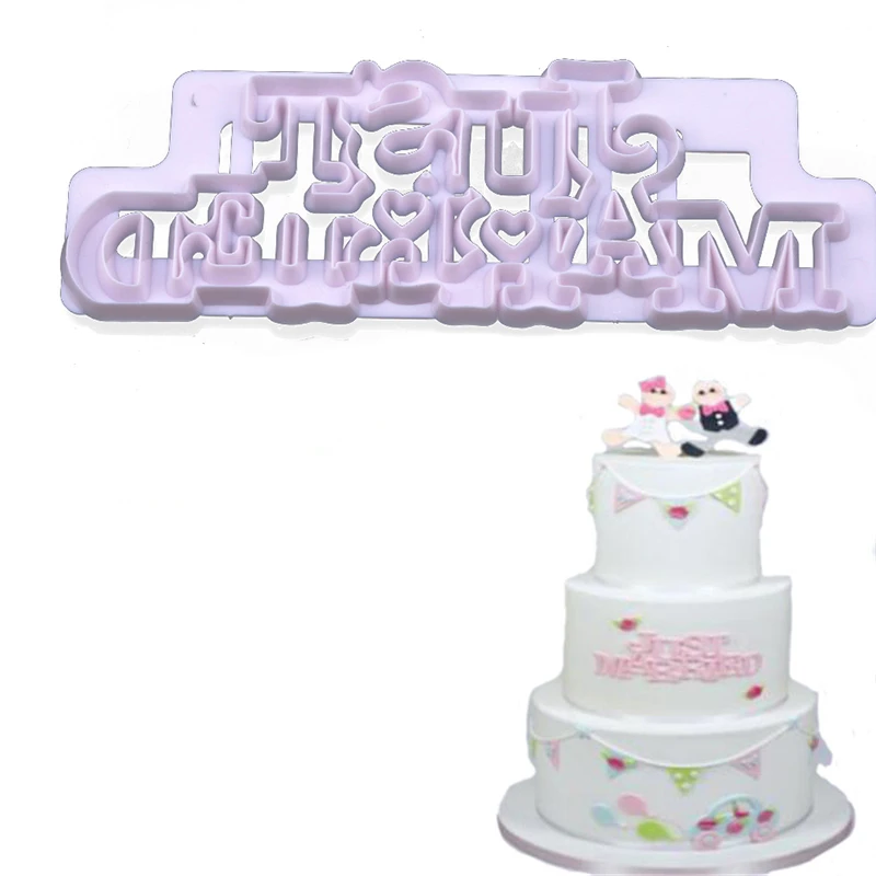 3D слова Just Married помадка формочка для торта украшения инструменты DIY Gumpaste