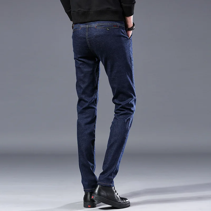New Korean Style Men Jeans Slim Skinny Man Biker with Zippers Designer Stretch Fashion Casual Pants Pencils Trousers | Мужская одежда