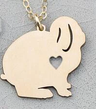 Модные Симпатичные медь Bunny Шарм ожерелье кролик подарок на день рождения выгравировать некоторые буквы перевозка груза падения Принято YP6056 - Окраска металла: Золотой цвет
