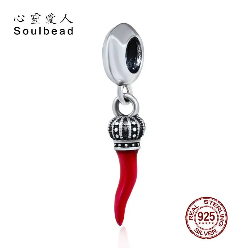 Подвеска soulbeads с подвеской, подходит к оригинальному серебристому 925 красному перцу Чили, подвески, бусины для изготовления ювелирных изделий, подарок для женщин