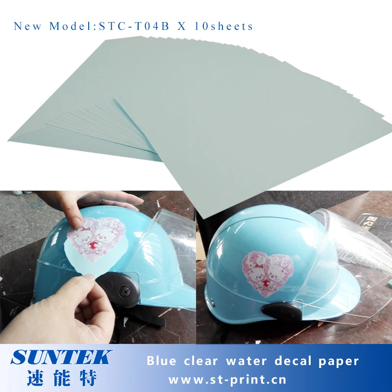 A4 Размер 10 листов синяя подложка прозрачная пленка белые чернила струйная водная