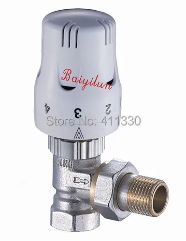 En215 Стандартный радиатор клапан жидкости головки датчика с угловой DN15 латунь