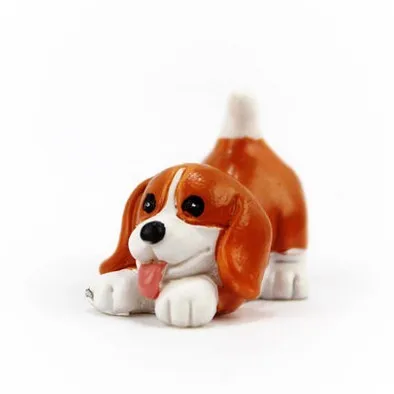 Распродажа~ 1 шт beagle/harrier/собака/щенок/Сказочный Садовый Гном/мох Декор террариума/ремесла/Бонсай/бутылка сад/домашний декор стола/r021-036 - Цвет: Шоколад