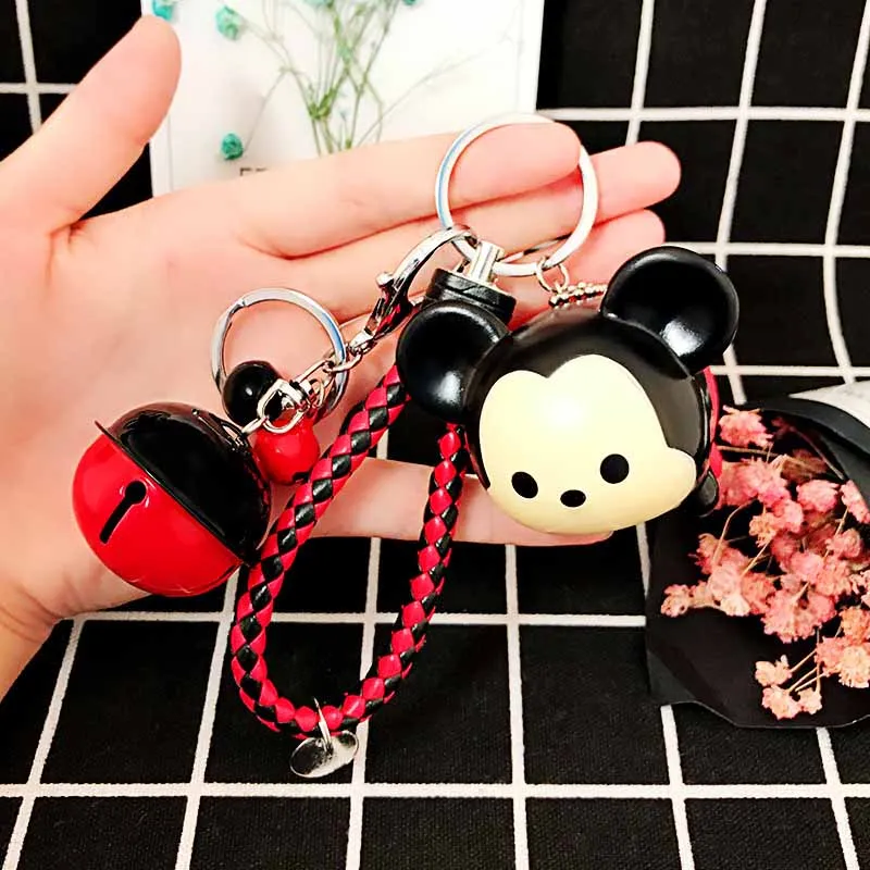 Брелок для ключей с героями мультфильмов Микки ПВХ 1 шт. мини фигурка аниме кольцо