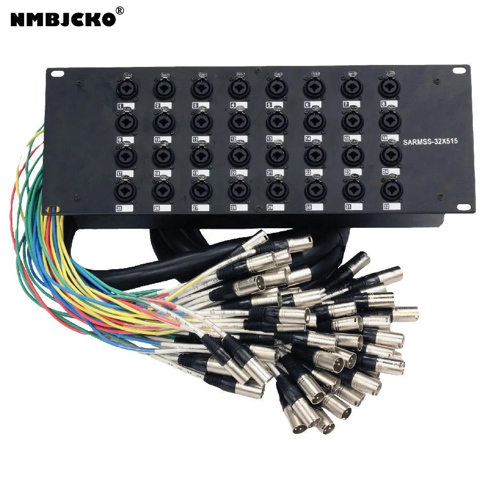 Высококачественный NMBJCKO 4U стеллажное крепление 32 канальный XLR TRS комбинированный