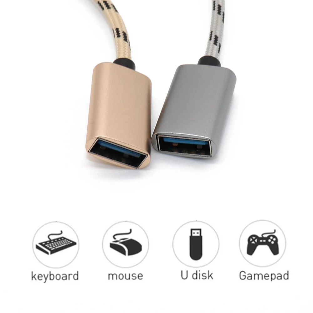 2 в 1 кабель USB 3 0 OTG нейлоновой оплетке Micro Тип C зарядный адаптер для синхронизации