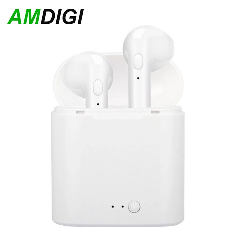 Amdigi Bluetooth V5.0 i7S наушники вкладыши TWS с BT 5 0 Ture стерео Поддержка (два наушника)