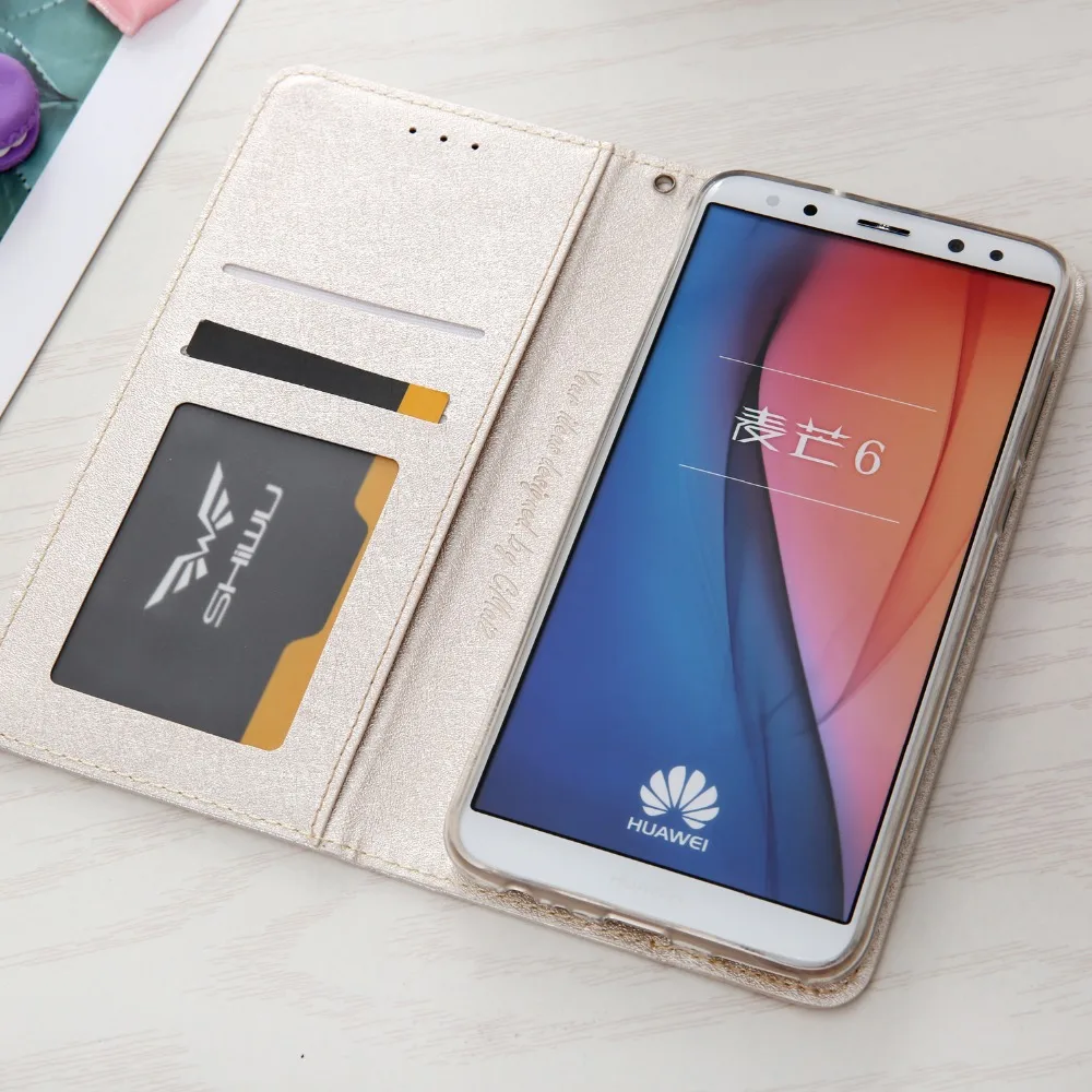 Магнитный Шелковый кожаный флип-чехол для huawei mate 10 Lite, Роскошный кошелек с отделениями для карт, чехол для телефона huawei mate 10 Lite, чехол Hoesje Funda