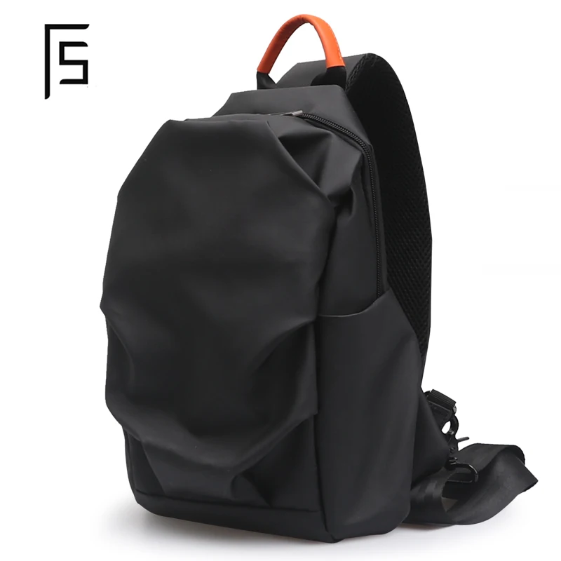 FYUZE New Multifunction Crossbody Bags Men Waterproof Nylon Chest Pack Short Trip Messengers Chest Bag Shoulder Bag Male