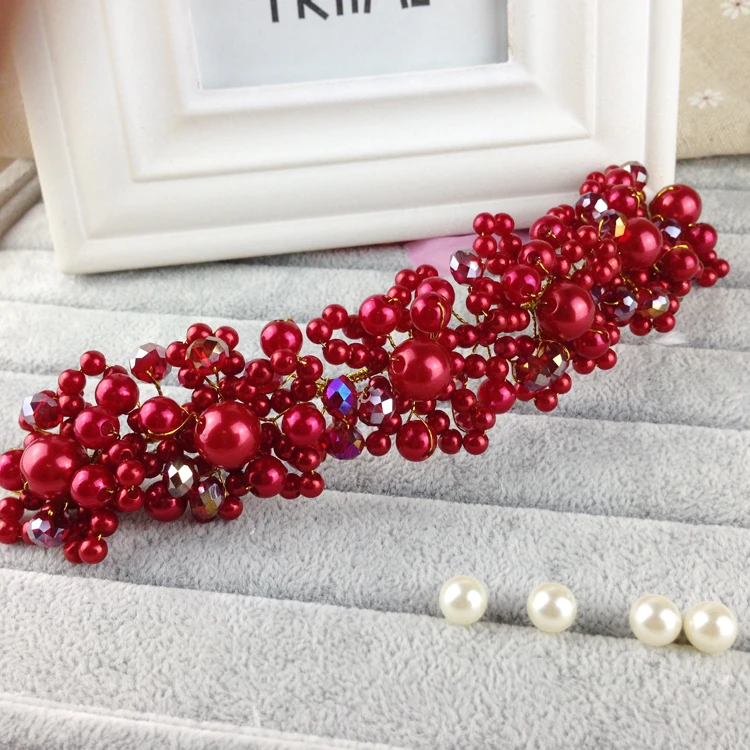 Горячая Распродажа элегантные мягкие хрустальные жемчужные бусы свадебные