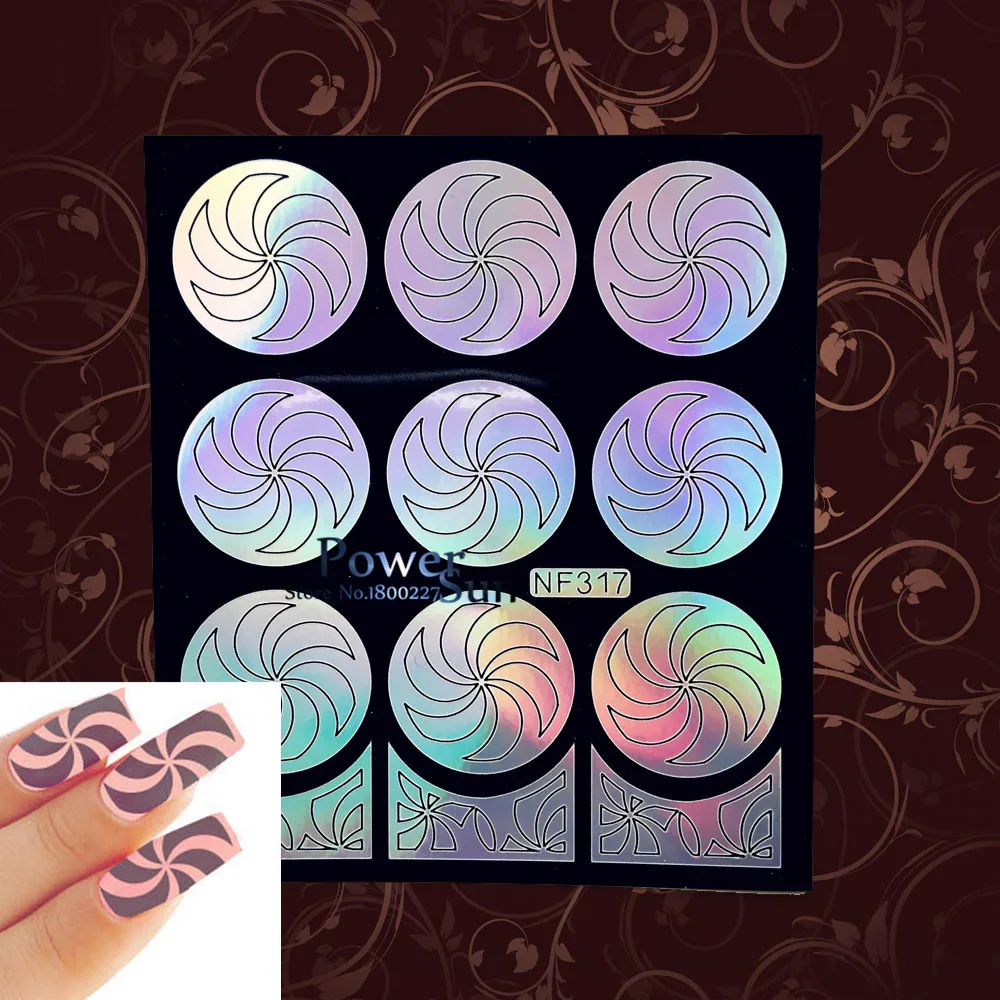 Цветочный лист белая ажурная наклейка для ногтей виниловый трафарет женщин