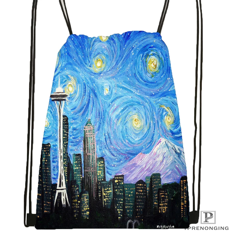 Изготовленный На Заказ Рюкзак Vincent Van Gogh Starry Night сумка на шнурке милый детский