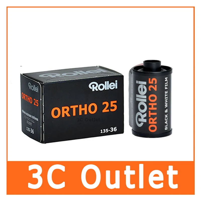 Пленка Rollei Ortho ISO 25 черно белая пленка 35 мм 135 36 экспозиция|Фотоплёнка| |