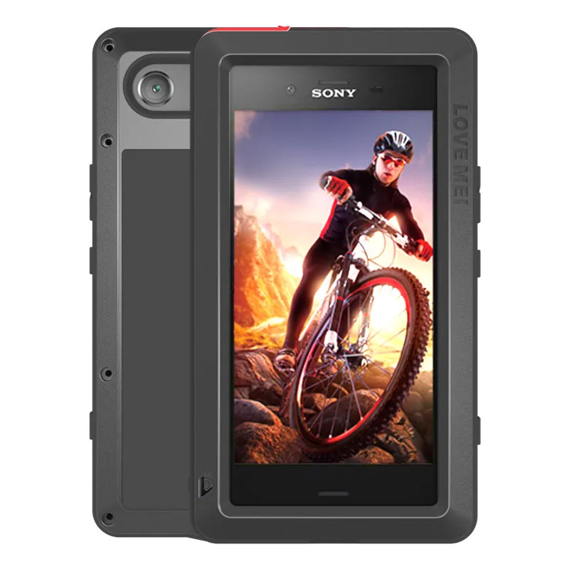 Love mei Aluminum Metal Cover For Sony Xperia XZ1 Cases Armor Shockproof Full Body Phone Compact Case |