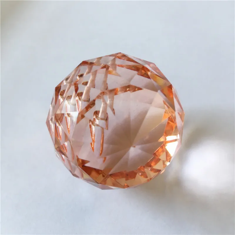 Красивые цвета 5 шт. 40 мм ярко розовые хрустальные призматические шары Висячие