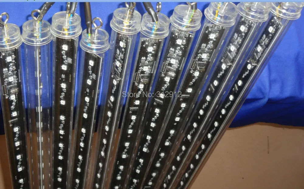 

10pcs DMX512 360 3D LED digital meteor tube;3D waterfall lighting tube;1.0m long;16pixes/each tube;IP65;DC12V;24W;30mm diameter