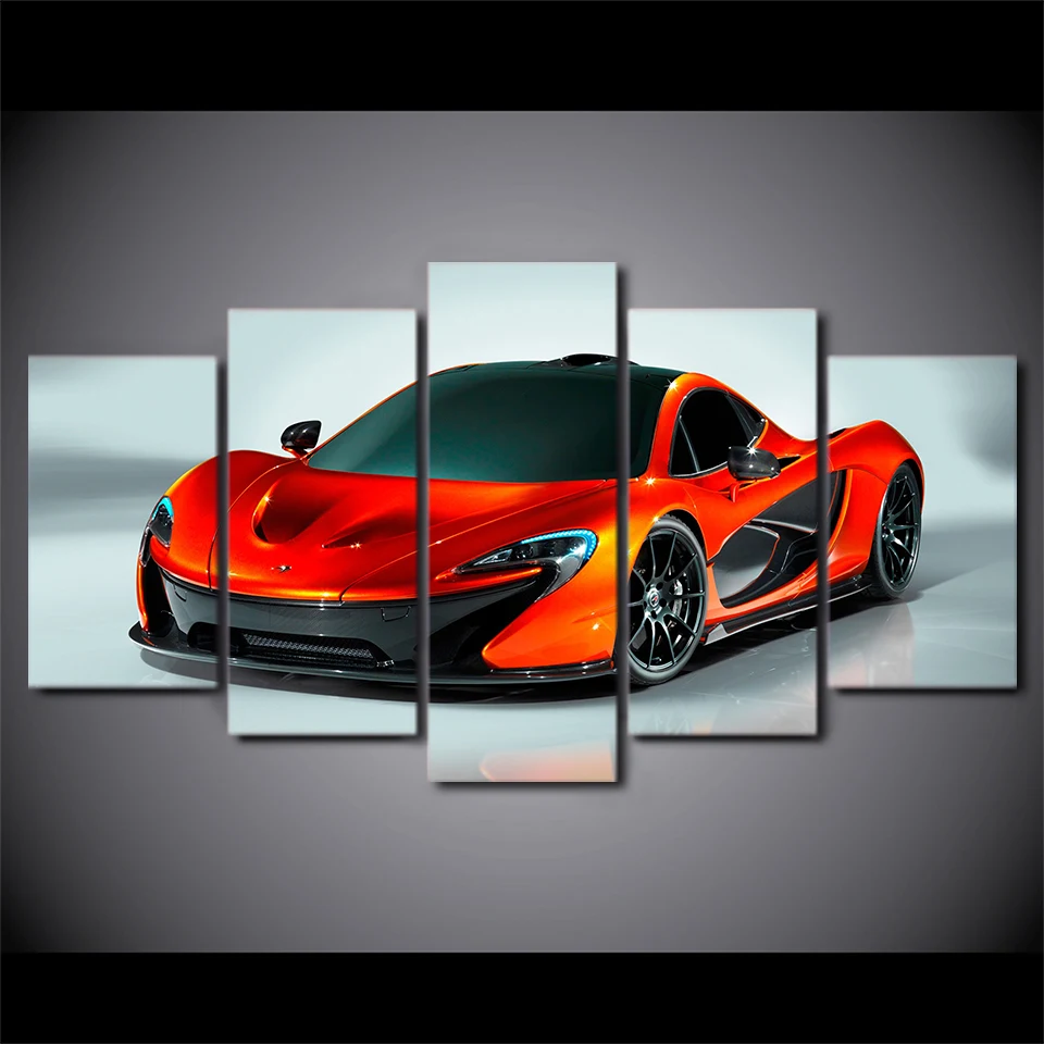 5 Pieces Wall Art Pictures Mclaren Concept Sports Car Painting Home Decor Frame For Living Room Modern HD Printed Canvas Poster | Дом и сад