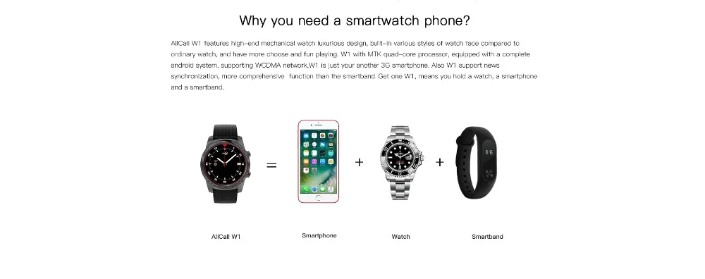 ALLCALL W1 3g smartwatch сердечного ритма smart watch Мужская Женская мода Роскошные 2 ГБ+ 16 ГБ, активно-матричные осид, 400 мА/ч, телефонными разговорами через Bluetooth наручные часы с GPS