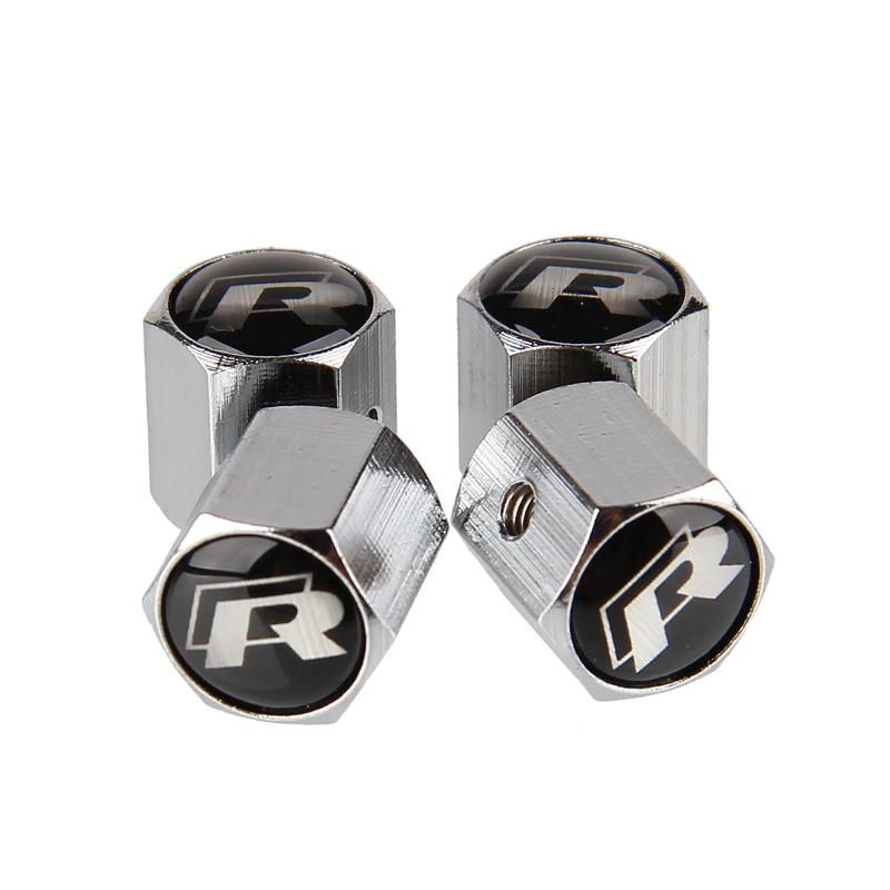 VW Rline R Logo Emblem Car Styling Tire Valve Stem Caps Anti-theft Covers Automobile Motorcycle Accessories | Автомобили и