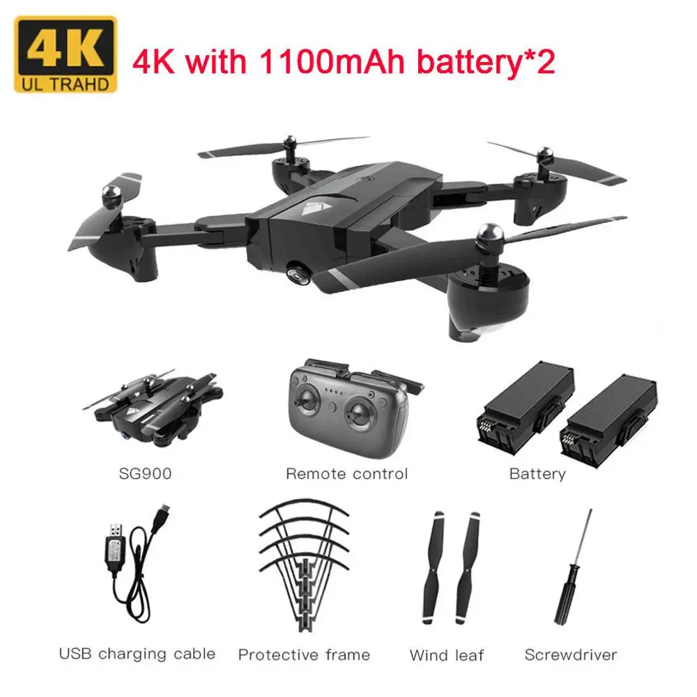 SG900 4K Дрон двойная камера HD 22mins полёт Профессиональный FPV RC gps Дрон фиксированная точка высота удержания Дрон VS gps SG900S - Цвет: SET 2