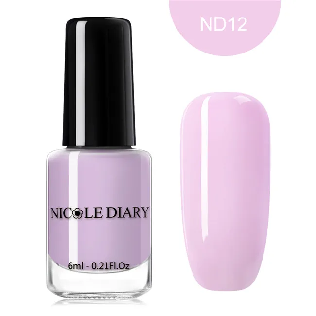 ND12 Nicole Diary шелушиться лак для ногтей Nude серии ногтей Лаки лак Однотонная одежда маникюр DIY дизайн Лаки на водной основе - Цвет: ND12