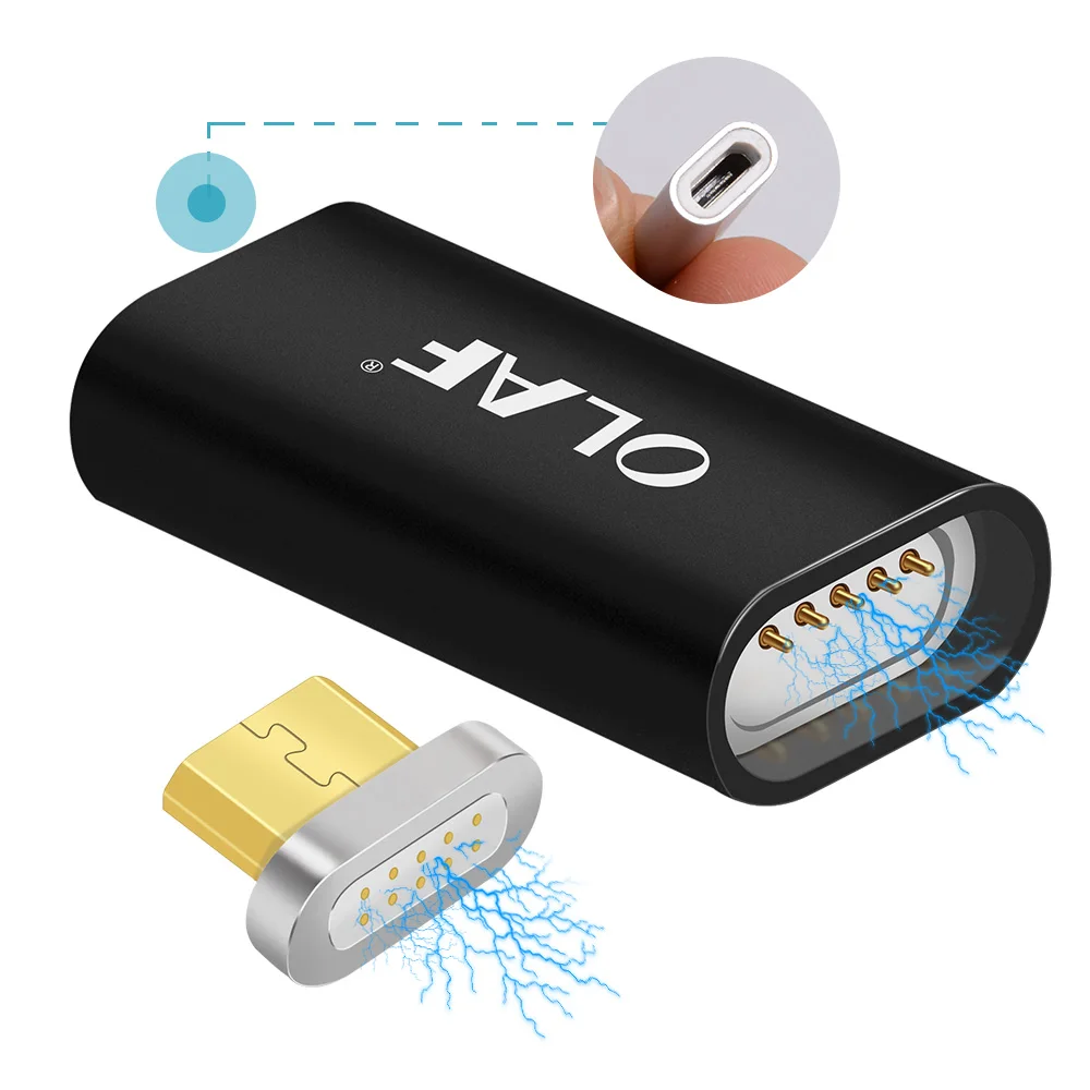 OLAF Магнитный USB Micro Женский к Тип C/для iphone X 8 7 6/Micro разъем конвертер C Android магнит